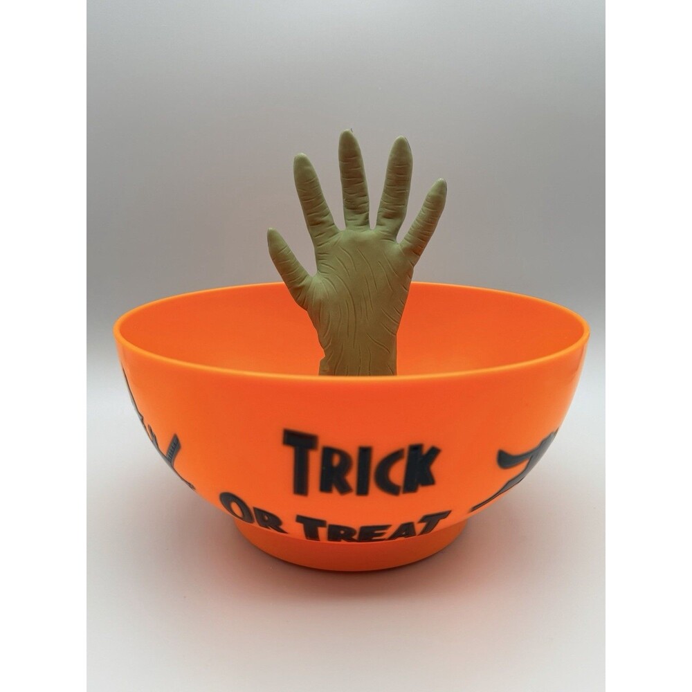 Gemmy Animated Witch Hand Halloween Trick Or Treat Candy Bowl Motion Activated